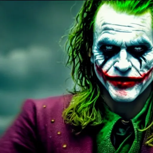 Prompt: The joker in Vikings 4K quality super realistic