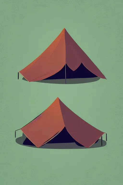 Image similar to minimalist boho style art of a tent, illustration, vector art