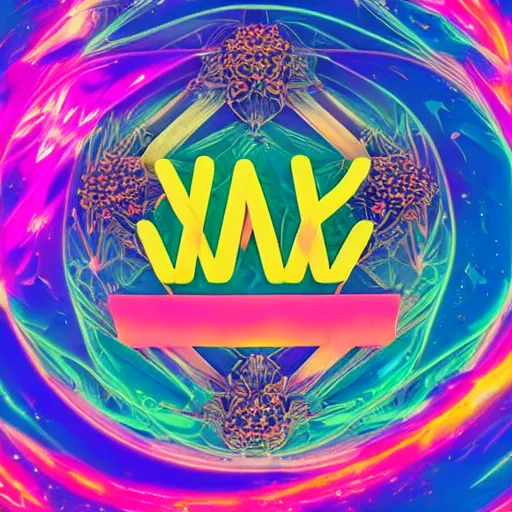 Image similar to a and w vaporwave logo, colorful, digital art, cosmic, 3 d high definition, trending on art station, photorealistic, high resolution, 8 k, octane, hyper detailed, insane details, intricate, elite, ornate, elegant trend, highly detailed and intricate, sharp focus, photography, unreal engine