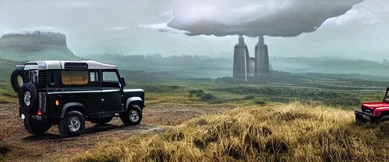 Land Rover Defender 110 (1985), an epic fantasy, | Stable Diffusion ...