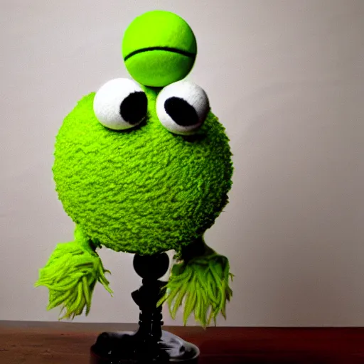 Image similar to tennis ball monster muppet, jim henson