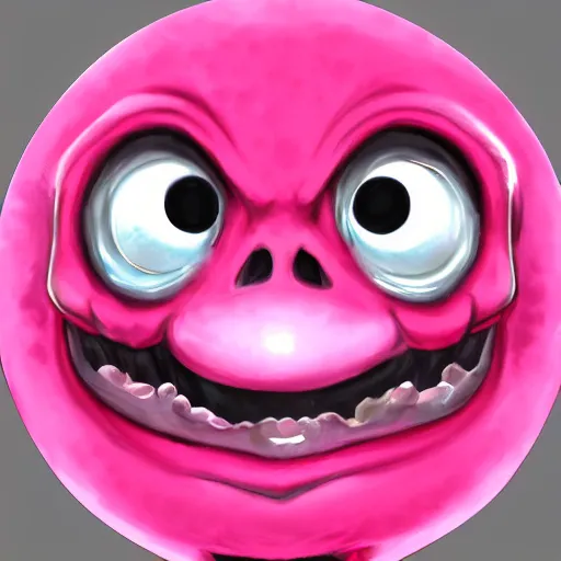 Prompt: pink angry bubble, high detailed, trending on artstation