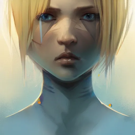 Prompt: Beautiful avatar girl with a blond hair and blue skin profile picture by Greg Rutkowski, asymmetrical, Organic Painting , Matte Painting, geometric shapes, hard edges, street art, trending on the artstation:2 by Sachin Teng:4, blur: -4