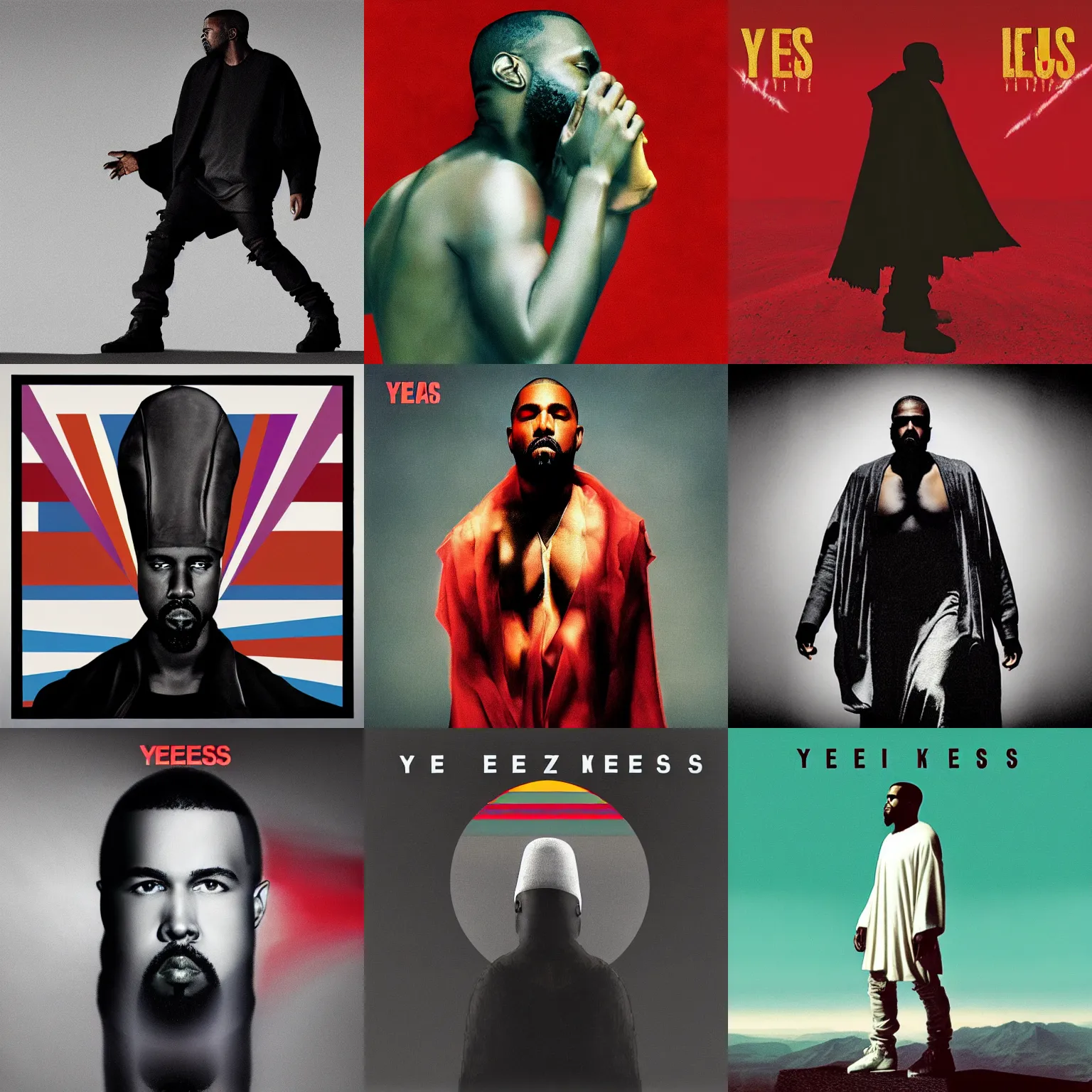 Prompt: yeezus album cover