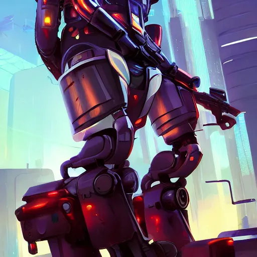 Image similar to cyberpunk police robot fantasy, art gta 5 cover, official fanart behance hd artstation by jesper ejsing, by rhads, makoto shinkai and lois van baarle, ilya kuvshinov, ossdraws