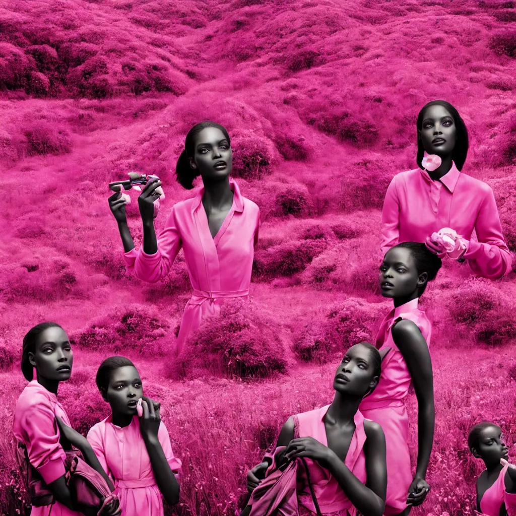 Image similar to fragrance advertising campaign by richard mosse