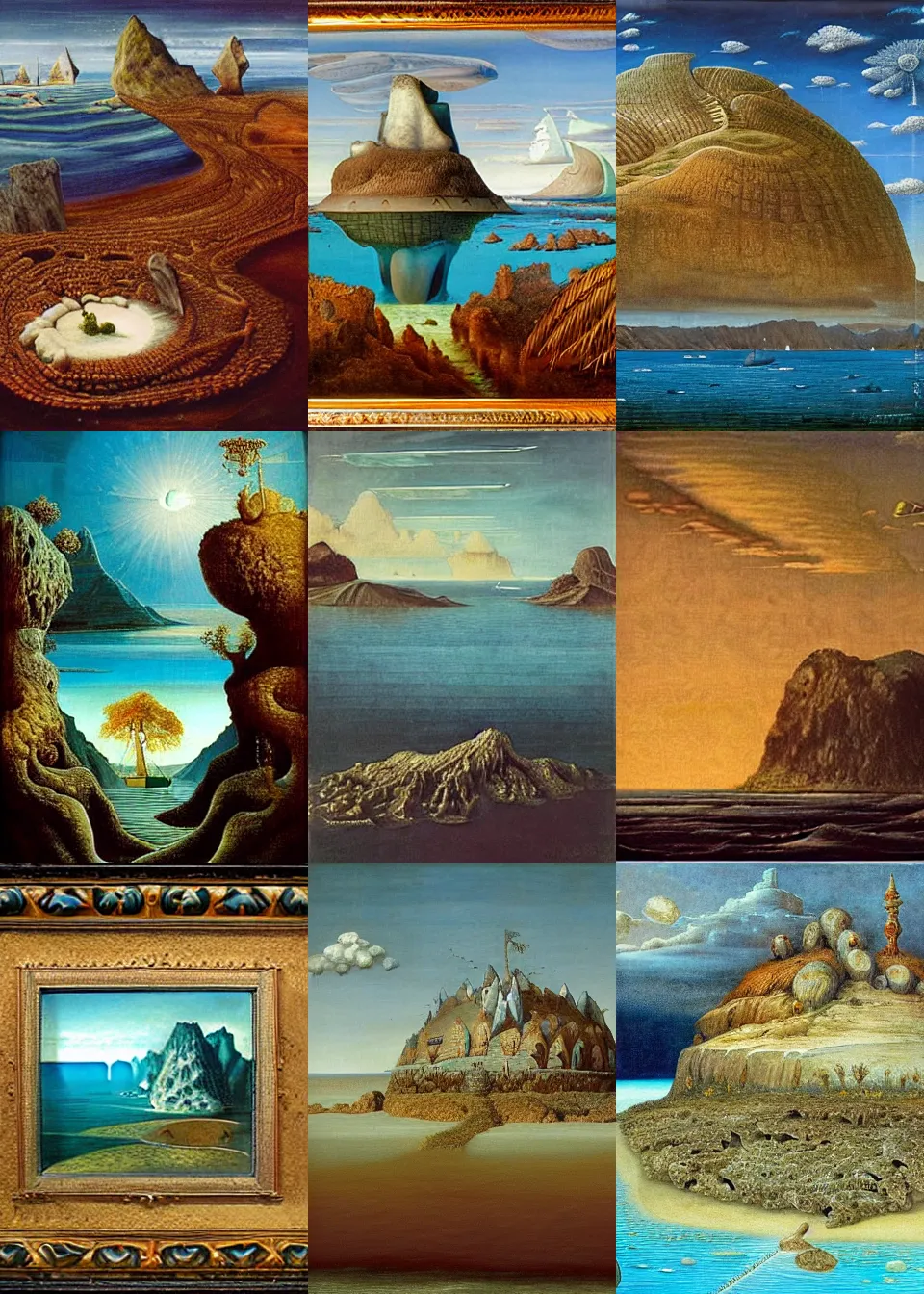 Prompt: island in a blue sea, by anguissola sofonisba, jacek yerka