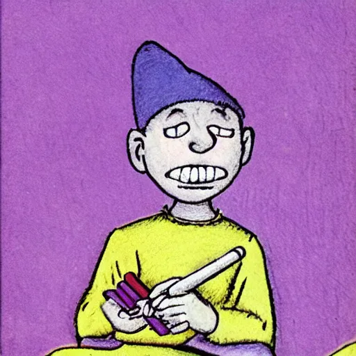 Image similar to Harold and the Purple Crayon by Maurice Sendak