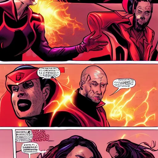 Image similar to scarlet witch exploding charles xavier