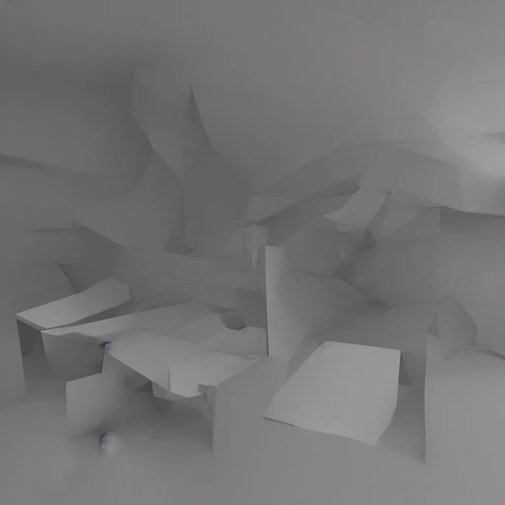 Image similar to a liminal space, 3D render