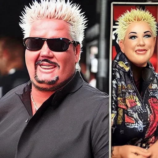 Image similar to guy fieri as a woman, rule 63