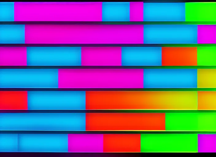 Image similar to the windows 1 1 wallpaper reimagined with neon and bright colours