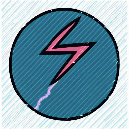 Image similar to lightning storm, icon, digital art, vector