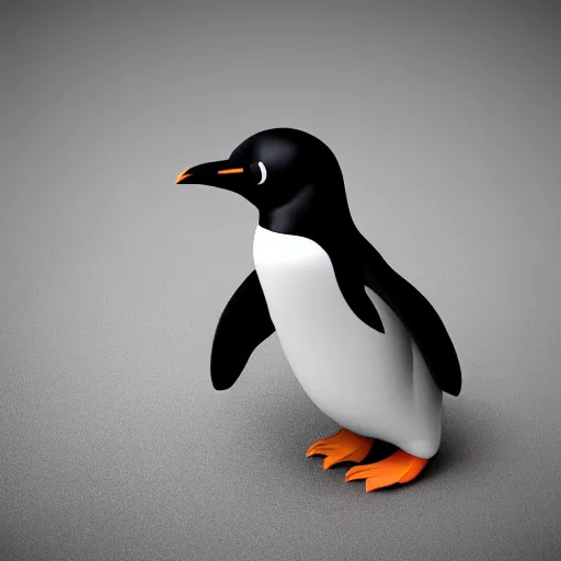 Image similar to a cute penguin holding a briefcase, photorealistic