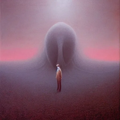 Image similar to harry styles concert by zdzisław beksinski