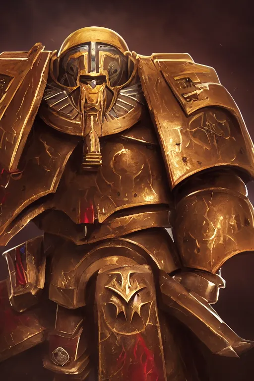 Image similar to armor portrait heros warhammer 4 0 k horus heresy fanart - the primarchs emperor by johannes helgeson animated with vfx concept artist & illustrator global illumination ray tracing hdr fanart arstation zbrush central hardmesh 8 k octane renderer comics stylized