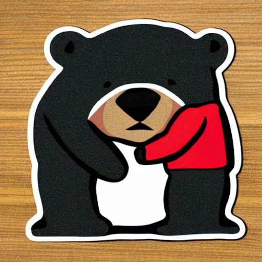 Image similar to sticker hugging bears