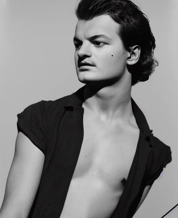 Image similar to joe keery by robert mapplethorpe