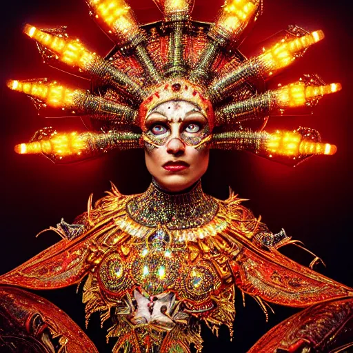 Prompt: uhd photorealisitc inspiring photo of a cosmic namekkian powered up. intricate details. ornate costume. glowing, powering up. hyperdetailed, accurate, global lighting. accurate face. symmetrical face. correct face. photo by annie leibowitz and steve mccurry