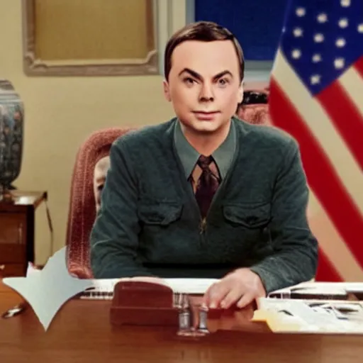 Image similar to sheldon cooper nuking china as president