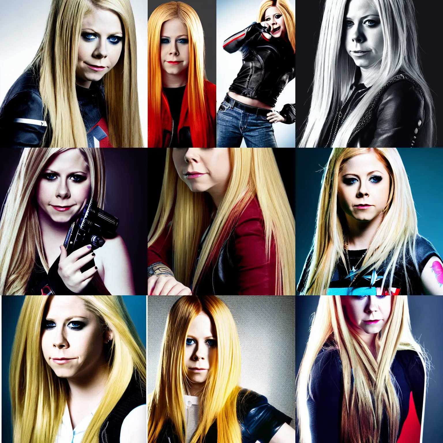 Prompt: dslr photography of avril lavigne, captain of star fleet, head and shoulders photography, cinematic, studio portrait