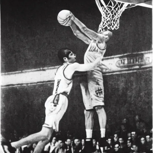 Image similar to count orlok slam dunk in basketball, award winning photograph