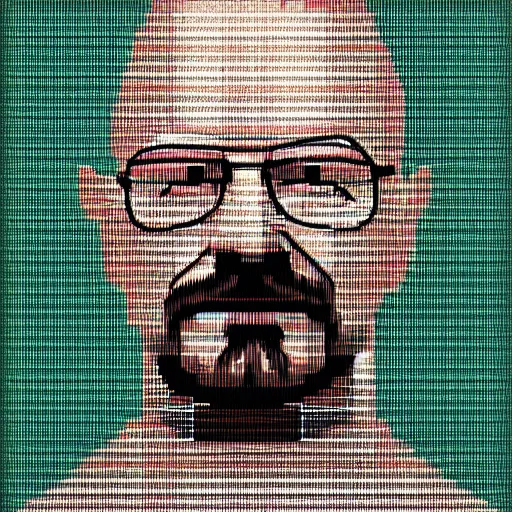 Prompt: walter white, 16 bit, color by number, grid