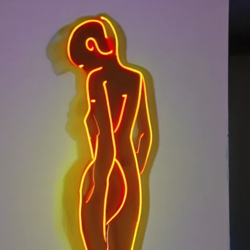 Image similar to 3 d neon art of a womens body, ultra detailed