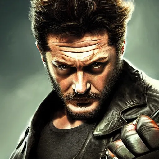 Image similar to tom hardy as wolverine from x - men digital art 4 k detailed super realistic