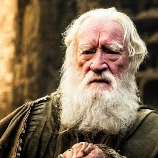 Image similar to sir richard harris as professor albus dumbledore in game of thrones