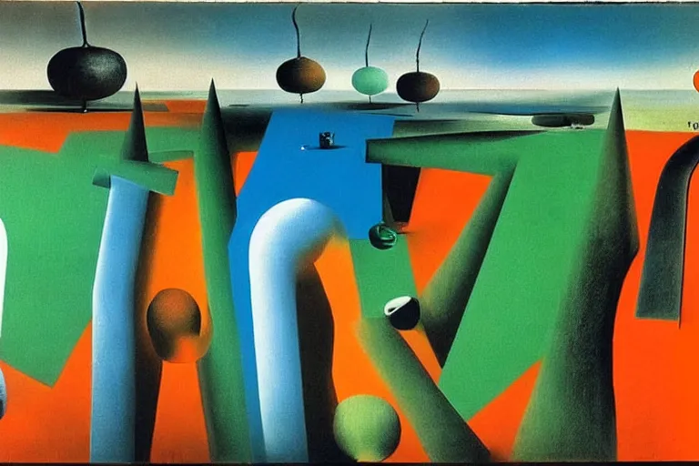 Image similar to soft calendars, soft billboards - born under a bad sign, good luck and trouble are my only friends, colors orange, white!!, dark green, dark blue, surreal abstract painting by salvador dali