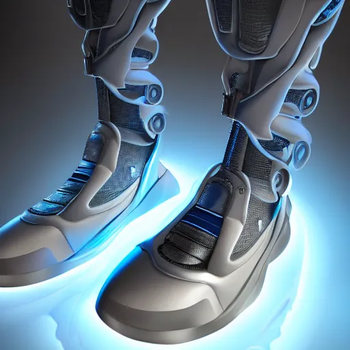 Prompt: futuristic cyber balenciaga sneakers, robot anatomy, highly detailed, 8 k, pbr, surreal, colorful, direct lighting, hyper realistic,