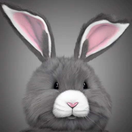 Image similar to the fluffiest bunny , photorealistic