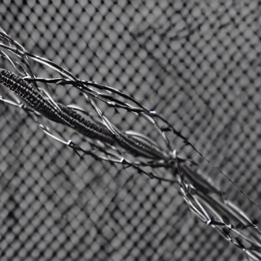 Prompt: nerve of barbed wire