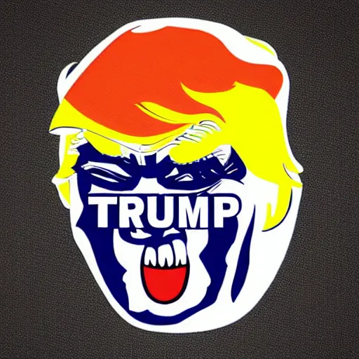 Image similar to angry trump, logo