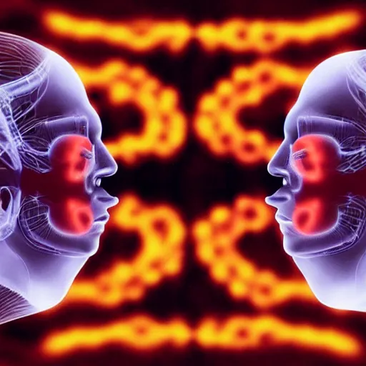 Image similar to neural synchronization between two people