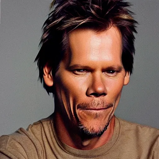 Image similar to kevin bacon made of bacon