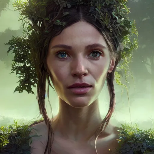 Image similar to highly detailed portrait, dryad, in gta v, stephen bliss, unreal engine, fantasy art by greg rutkowski, loish, rhads, ferdinand knab, makoto shinkai and lois van baarle, ilya kuvshinov, rossdraws, tom bagshaw, global illumination, radiant light, detailed and intricate environment