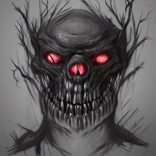 Image similar to scariest monster dark concept art