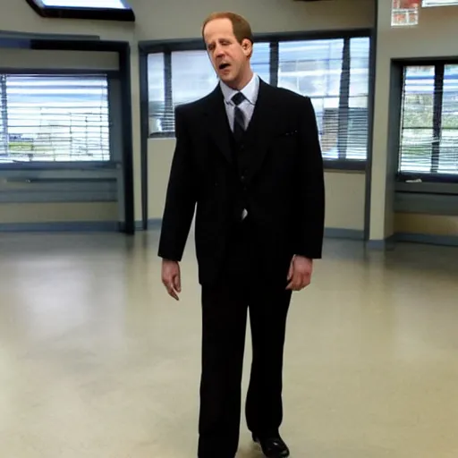 Image similar to Toby Flenderson as Neo, full body shot