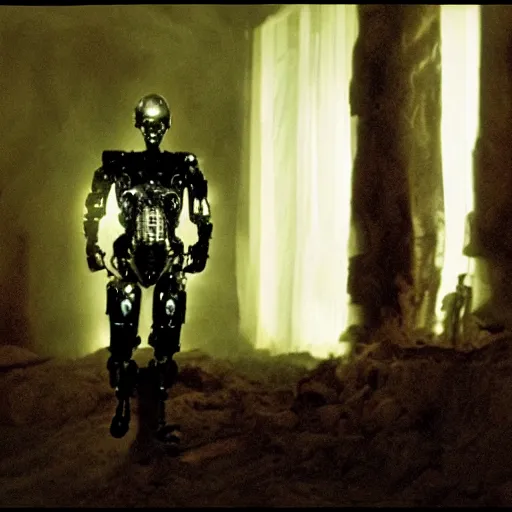 Prompt: movie still of a cyborg, cinematic composition, cinematic light, by lars von trier