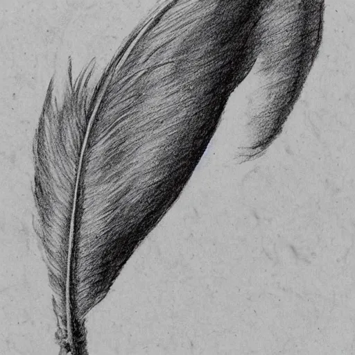 Prompt: a picture of a foot with a feather on it, a detailed drawing by michelangelo, featured on polycount, auto - destructive art, angular, flat shading, 2 d game art