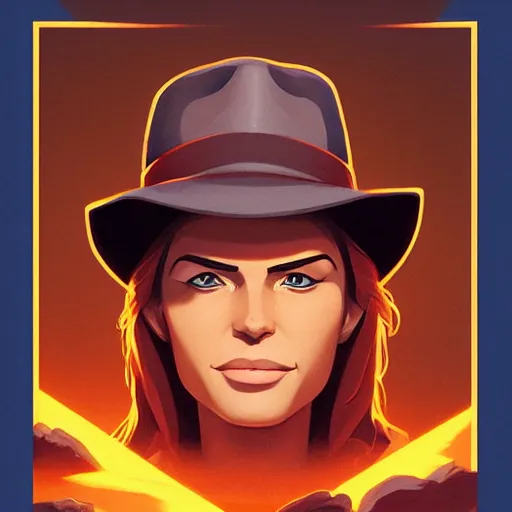 Image similar to face icon stylized minimalist raiders of the lost ark 1 9 8 1, loftis, cory behance hd by jesper ejsing, by rhads, makoto shinkai and lois van baarle, ilya kuvshinov, rossdraws global illumination