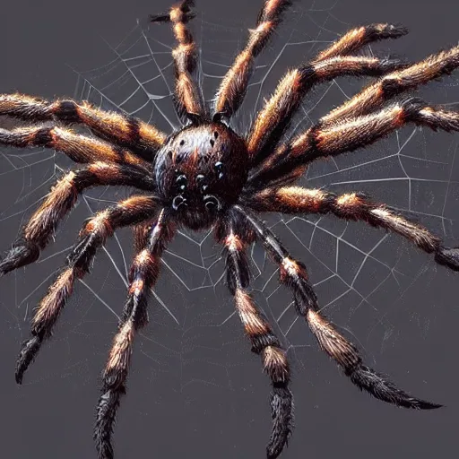Image similar to giant spider with hundreds of baby spiders, arachnophobia, nightmare fuel. hyperrealistic. high definition. trending on artstation.
