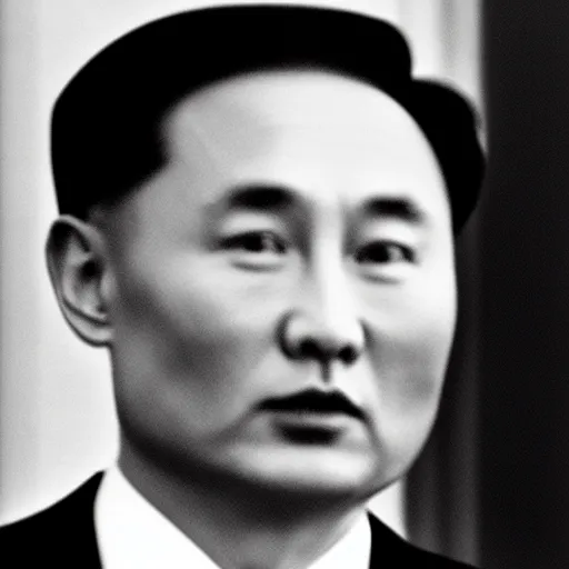 Image similar to sony 35mm photo of kim jong putin. Soft light, high quality