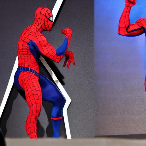 Image similar to dwayne johnson entrances wearing spiderman costumes