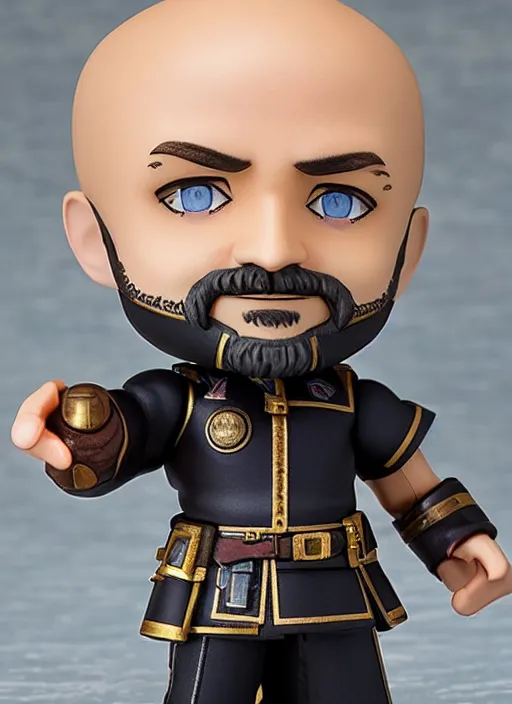 Prompt: richard garriott, a nendoroid of richard garriott figurine, realistic face, detailed product photo