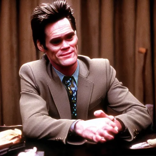 Prompt: Jim Carrey in Twin Peaks