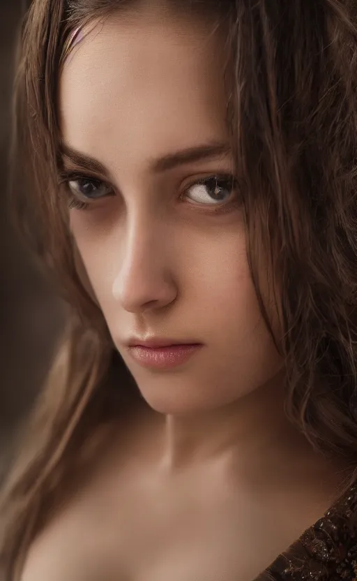 Image similar to a detailed portrait of a beautiful women, 8 k, ultra detailed, award winning photo, cinematic lighting