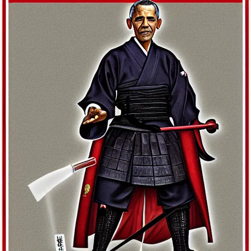 Prompt: obama as a samurai